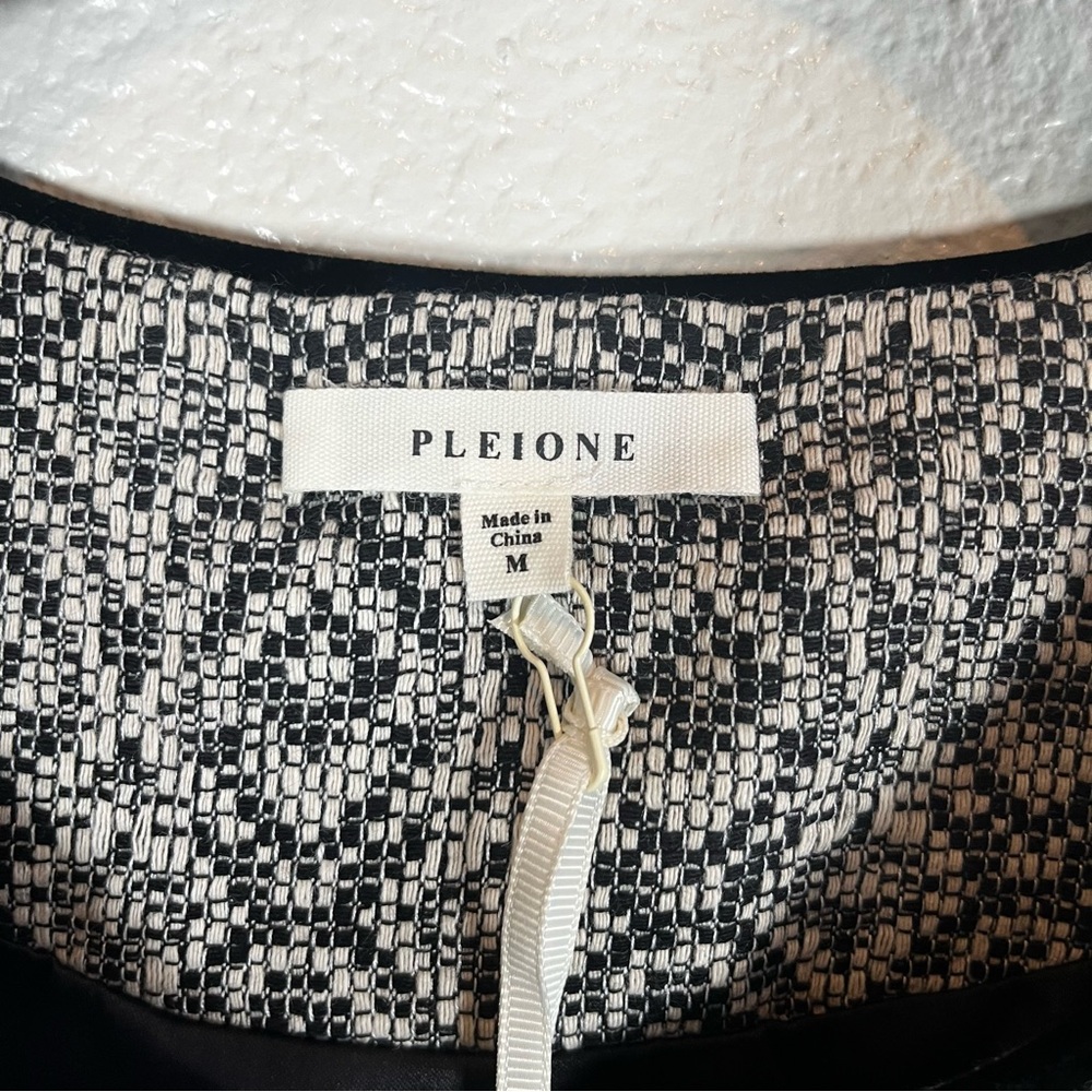 NWT Anthropologie Pleione Gray Textured Open-Front Tweed Jacket Multiple Sized - Picture 5 of 9